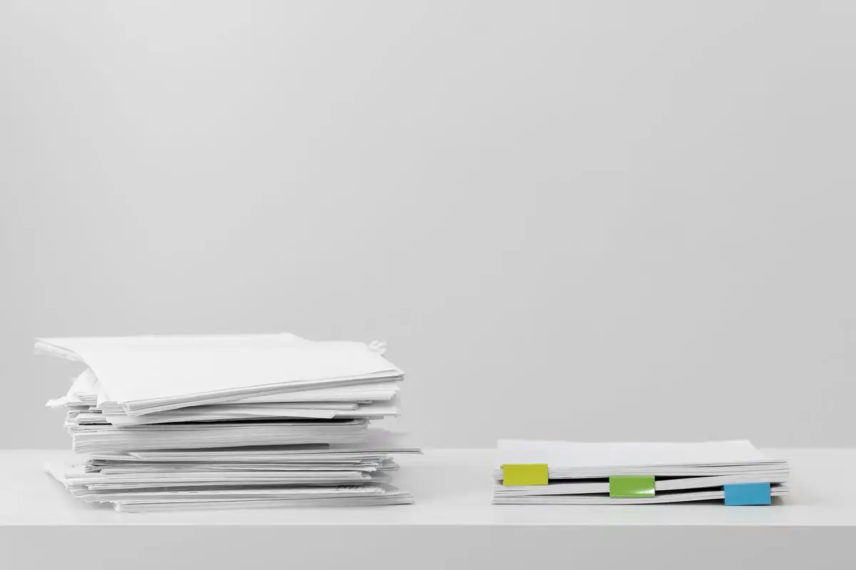 Neatly organized documents ready on a desk